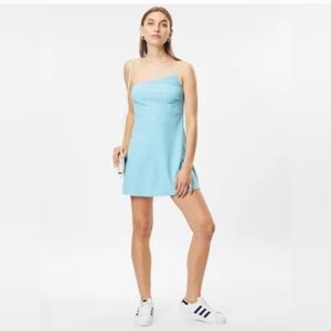 NWT Abercrombie A&F Light Blue Spaghetti Strap Dress, Size LARGE TALL